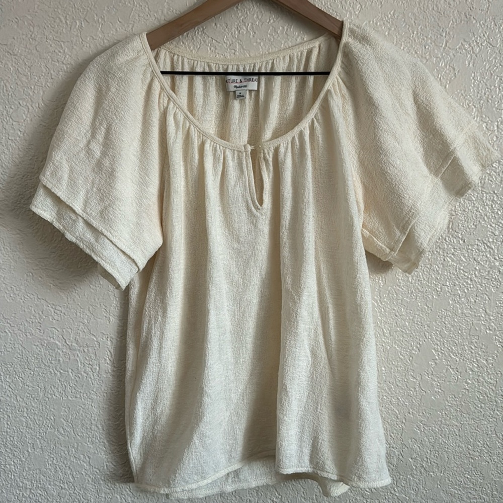 Madewell Flutter Sleeve Blouse